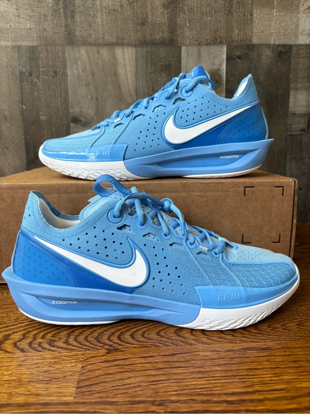 Nike Air Zoom GT Cut 3 TB Promo Shoes University Blue Men's Size 12.5 UNC BLUE